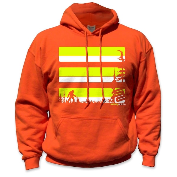 Sasquatch High Visibility Hoodie, Orange, 2XL